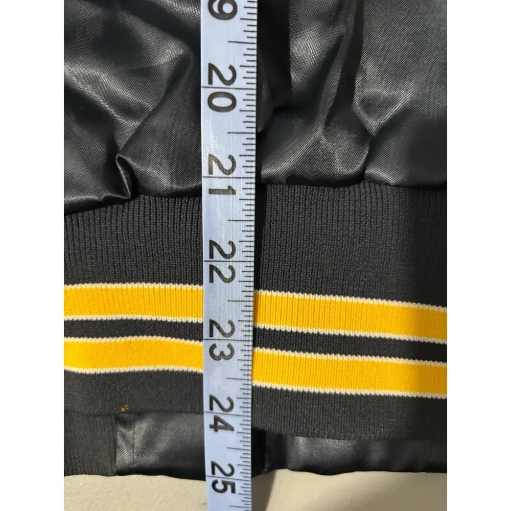 Vtg Black Satin Jacket M Cablevision Parsons Kansas Jacket